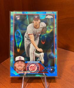2023 Topps Chrome Jake Irvin Aqua Blue Lava SP