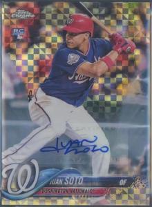 2018 Topps Chrome Juan Soto Autograph X-Fractor
