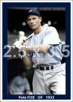 Pete Fox 1933 Detroit Tigers Colorized Print