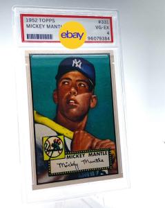1952 Topps Mickey Mantle Rookie Card #311