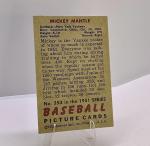 1952 Topps Mickey Mantle Rookie Card #311
