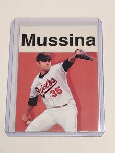 Mike Mussina Signed Baseball Art Card 1/10