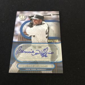 2024 Bernie Williams Blue Autograph Yankees Card #11/150