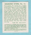 1935 Diamond Stars Tony Lazzeri Reprint Card