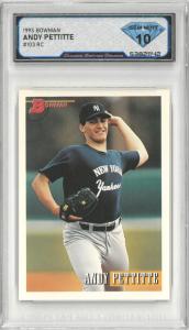 1993 Bowman Andy Pettitte Rookie Card Gem Mint