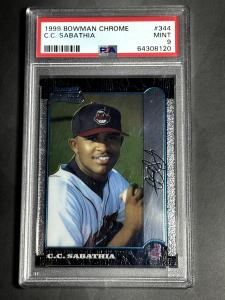 1999 Bowman Chrome C.C. Sabathia Rookie Card #344