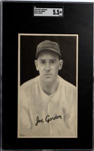 1939 Goudey Joe Gordon Black & White Card