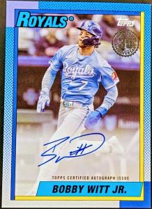 2025 Topps Bobby Witt Jr. 1990 Auto Card