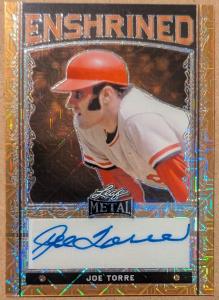 Joe Torre 2022 Leaf Metal 1/1 Gold Mojo Auto