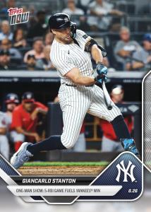 Giancarlo Stanton Yankees 2025 Topps NOW Card