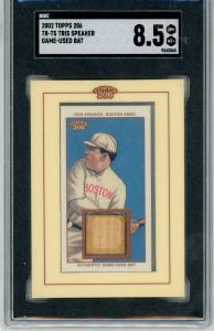 Tris Speaker 2002 Topps 206 Game Used Bat SGC 8.5