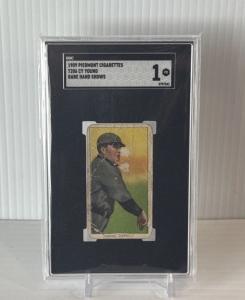1909 Piedmont Cy Young Bare Hand Card SGC 1