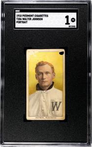 Walter Johnson 1910 Piedmont T206 Sports Card