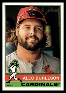 2025 Topps Heritage Alec Burleson Cardinals Card