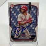 2023 Bowman Draft Justin Crawford Auto Phillies Card