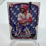 2023 Bowman Draft Justin Crawford Auto Phillies Card