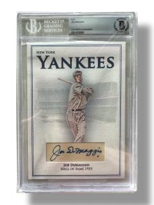 Joe DiMaggio Autographed 5x7 Cut Card Yankees