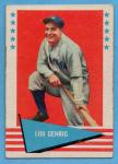 1961 Fleer Lou Gehrig #31 Yankees Card