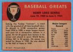 1961 Fleer Lou Gehrig #31 Yankees Card