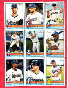 2025 Topps Heritage Texas Rangers 14-Card Set