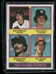 1976 Topps Rookie Pitchers Dressler, Guidry, McClure, Zachry
