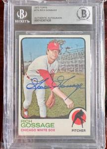 Goose Gossage Signed 1973 Topps Rookie Card