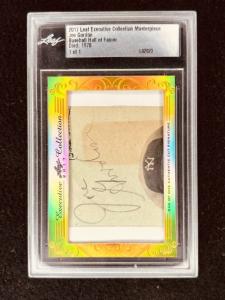 Joe Gordon 2017 Leaf Masterpiece Cut Signature Card