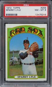 1972 Topps Sparky Lyle #259 PSA 8 Card