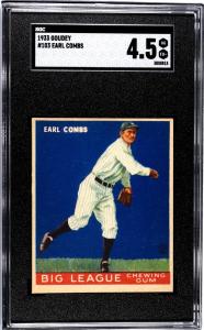 Earle Combs 1933 Goudey #103 Yankees Card