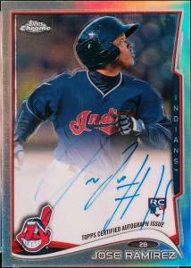 2014 Topps Chrome Jose Ramirez RC Auto #/499