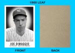 Joe DiMaggio 1960 Leaf Style Art Card
