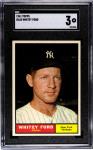 1961 Topps Whitey Ford Card #160 SGC 3