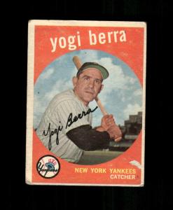 1959 Topps Yogi Berra Baseball Card NY Yankees