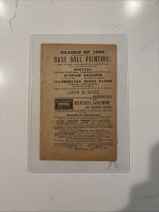1888 Spalding Baseball Poster Ad - Chicago Railway