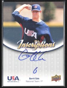 Gerrit Cole 2009 Upper Deck Auto Card