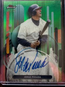 2025 Topps Finest Jorge Posada Green Auto Card