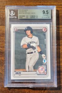 2020 Bowman Anthony Volpe Yankees Rookie Card BGS 9.5