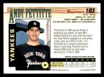 1993 Bowman Andy Pettitte Baseball Card #103