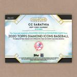 2020 Topps C.C. Sabathia Autographed Card