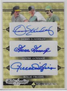 Eckersley Gossage Fingers 2023 Leaf Autograph Card
