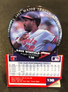 1991 Starshots Baseball Card and Button Pinbacks