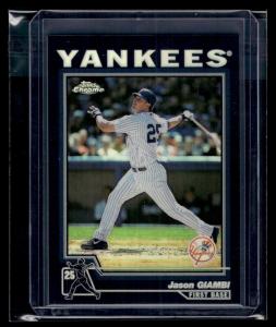 2004 Topps Chrome Jason Giambi Black Refractor Card
