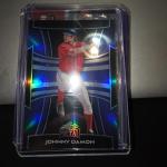 2025 Blue Mirror Leaf Metal Johnny Damon Card