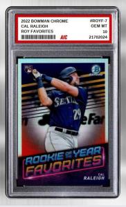 2022 Cal Raleigh Bowman Chrome Rookie Card Graded 10