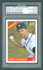 2001 Topps Archives Bobby Richardson Signed Card