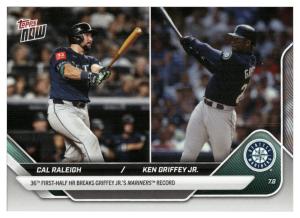 2025 Topps Now Cal Raleigh Sets Home Run Record