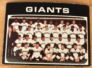 1971 Topps Giants Team Leaders McGraw, Mathewson, Mays