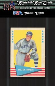 1961 Fleer Walter Johnson Baseball Card F418-3