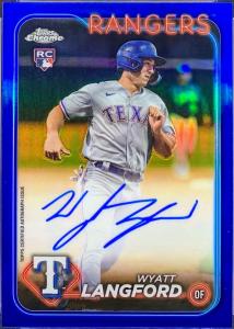 2024 Topps Chrome Wyatt Langford RC Auto #/150