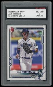 Julio Rodriguez 2021 Bowman Draft Graded 10 Rookie Card